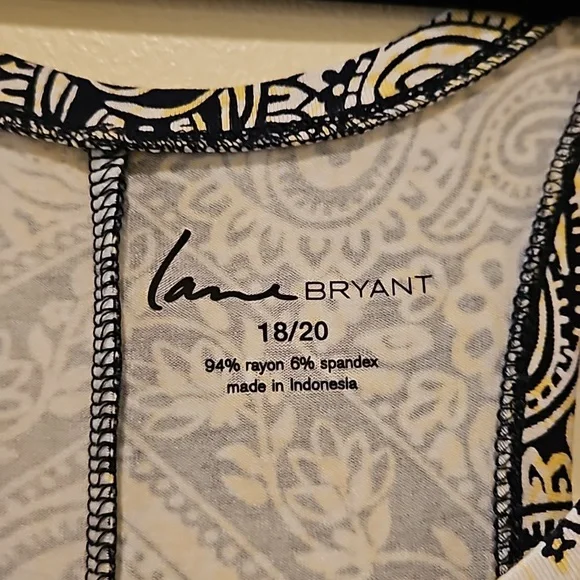 Lane Bryant NWT Navy and Yellow tank/workout top Size 18/20 - Picture 7 of 8